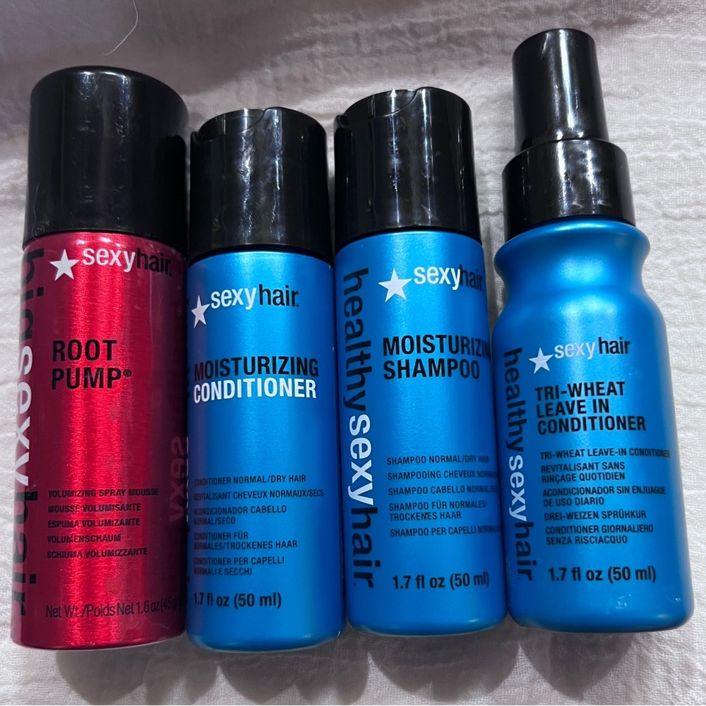 Sexy Hair (4) travel size 1.7oz products. All tested 1x.